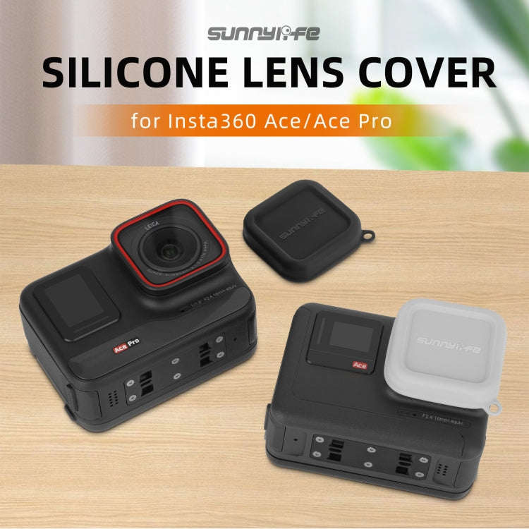 For Insta360 Ace / Ace Pro Sunnylife Silicone Lens Cap Protector Lens Cover (Grey)