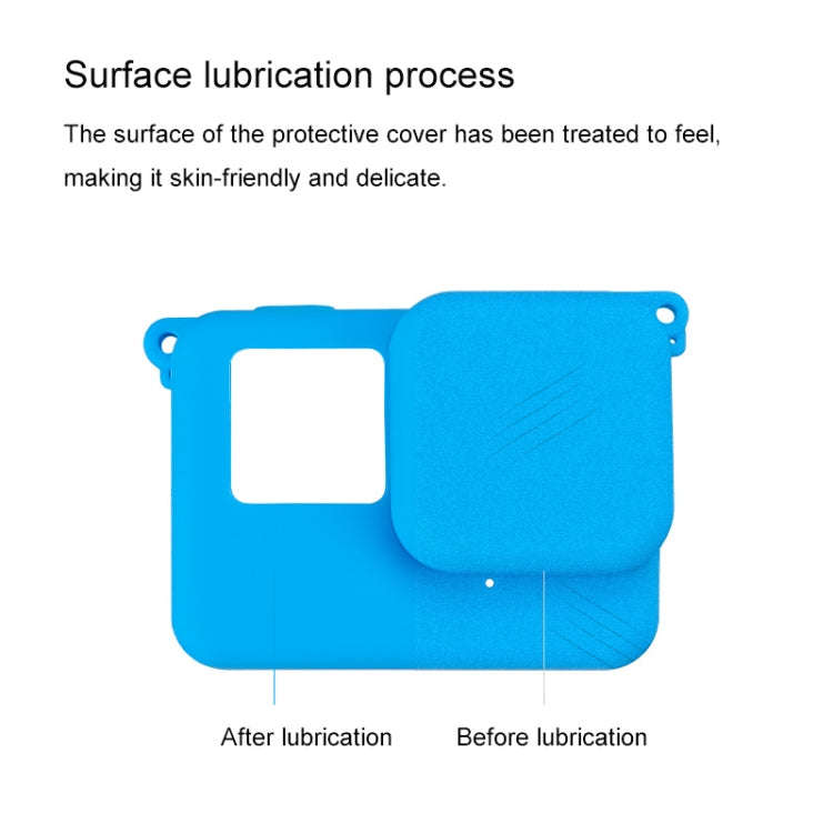 For Insta360 Ace Body Silicone Protective Case with Lens Cap (White)