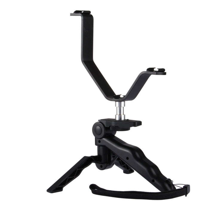 Smartphone Live Broadcast Bracket Grip Folding Tripod Holder Kits with 2x Phone Clips , For iPhon...