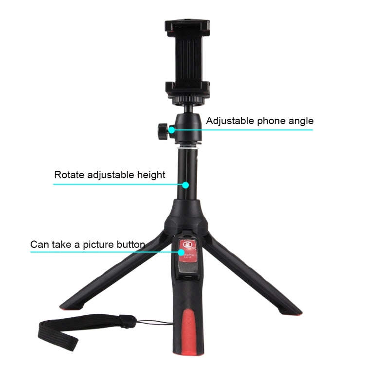 20-68cm Grip Foldable Tripod Holder Multi-functional Selfie Stick Extension Monopod with Phone Cl...