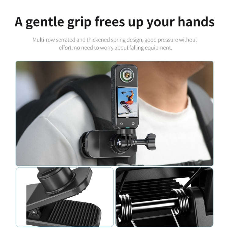 STARTRC 360 Degree Rotation Backpack Clip Magnetic Suction Mount (Black)