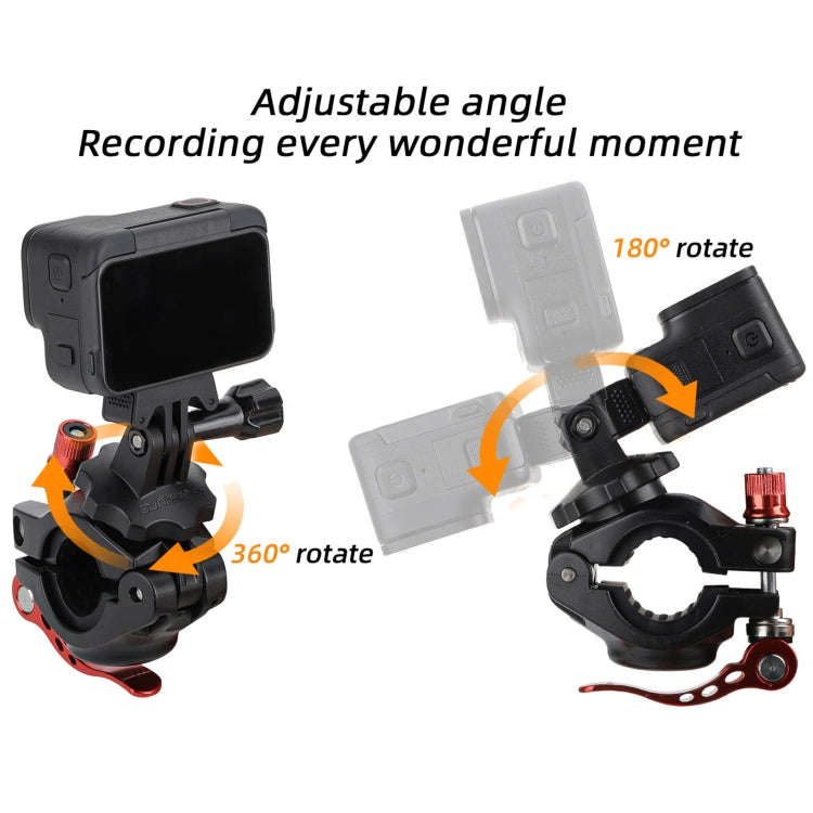 Sunnylife Sports Camera Universal Bicycle Clamp 360 Rotation 19-35mm Clip for DJI Action / Insta3...