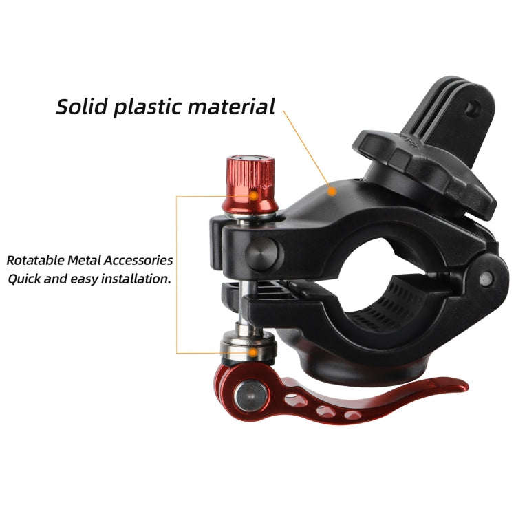 Sunnylife Sports Camera Universal Bicycle Clamp 360 Rotation 19-35mm Clip for DJI Action / Insta3...