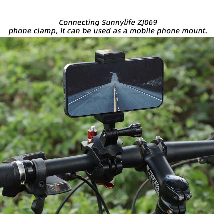 Sunnylife Sports Camera Universal Bicycle Clamp 360 Rotation 19-35mm Clip for DJI Action / Insta3...
