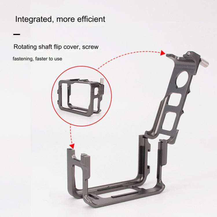 For Insta360 Ace Pro / Ace Aluminum Alloy Metal Rabbit Cage Frame (Grey)