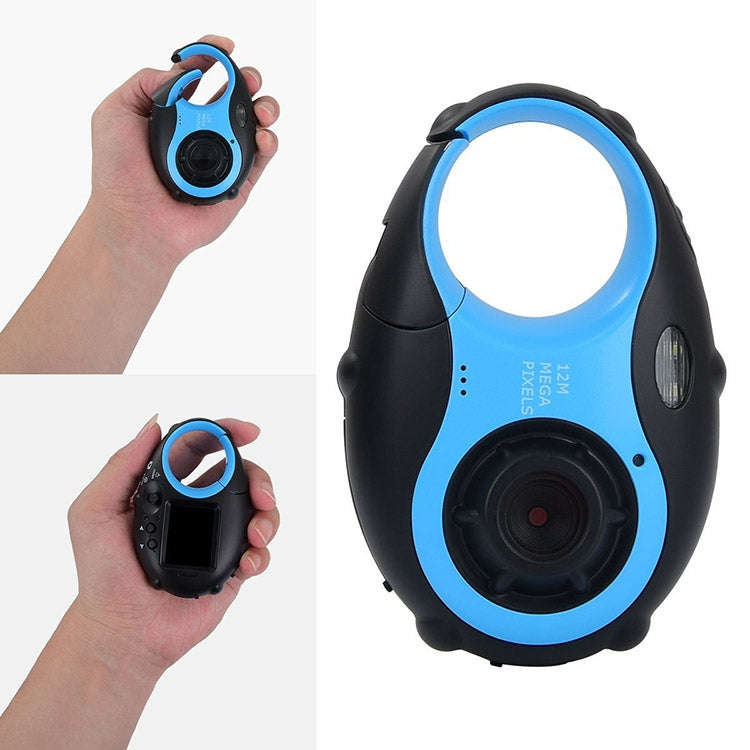 5MP 1.5 inch Color Screen Mini Keychain Type Gift Digital Camera for Children(Blue)