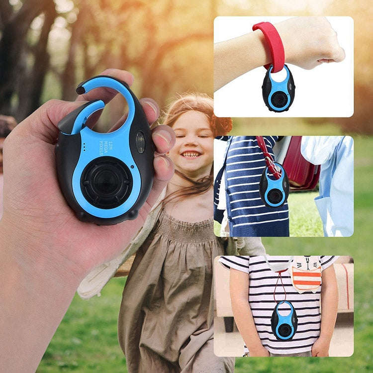 5MP 1.5 inch Color Screen Mini Keychain Type Gift Digital Camera for Children(Blue)