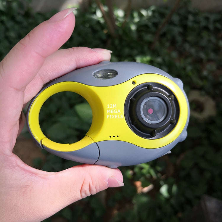 5MP 1.5 inch Color Screen Mini Keychain Type Gift Digital Camera for Children(Yellow)