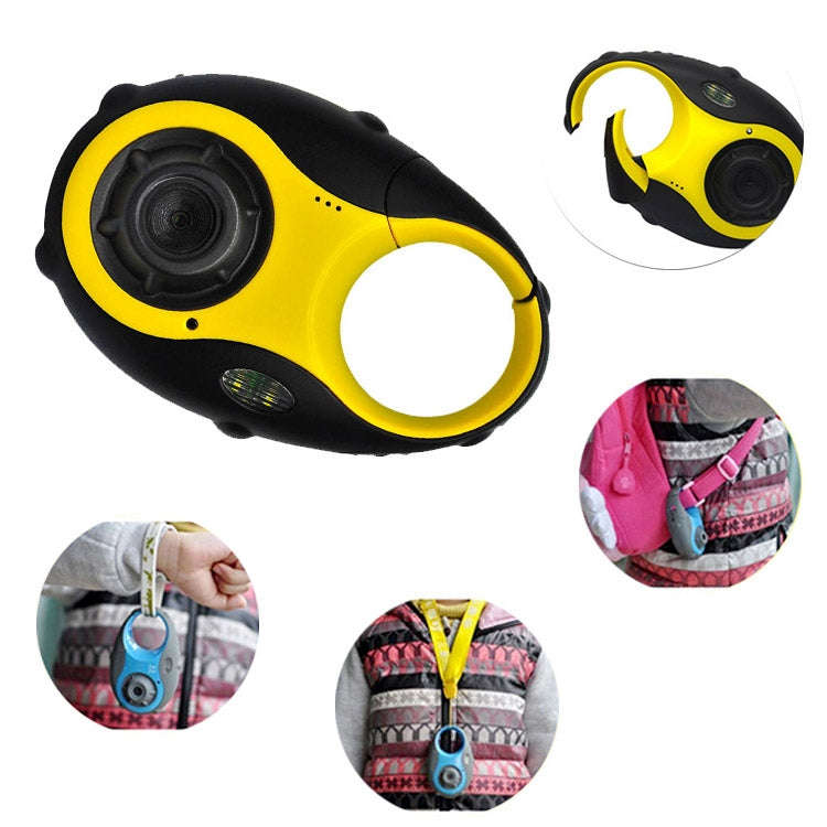 5MP 1.5 inch Color Screen Mini Keychain Type Gift Digital Camera for Children(Yellow)