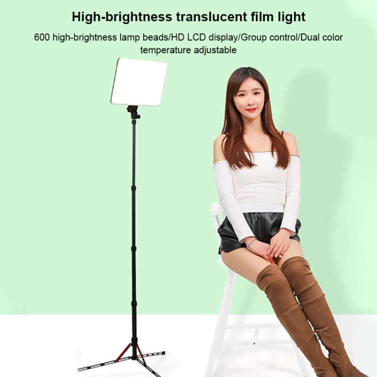 TRIOPO TTV-600 36+36W 5500-3200K 600 LEDs Flat Fill Light with Remote Control & Display