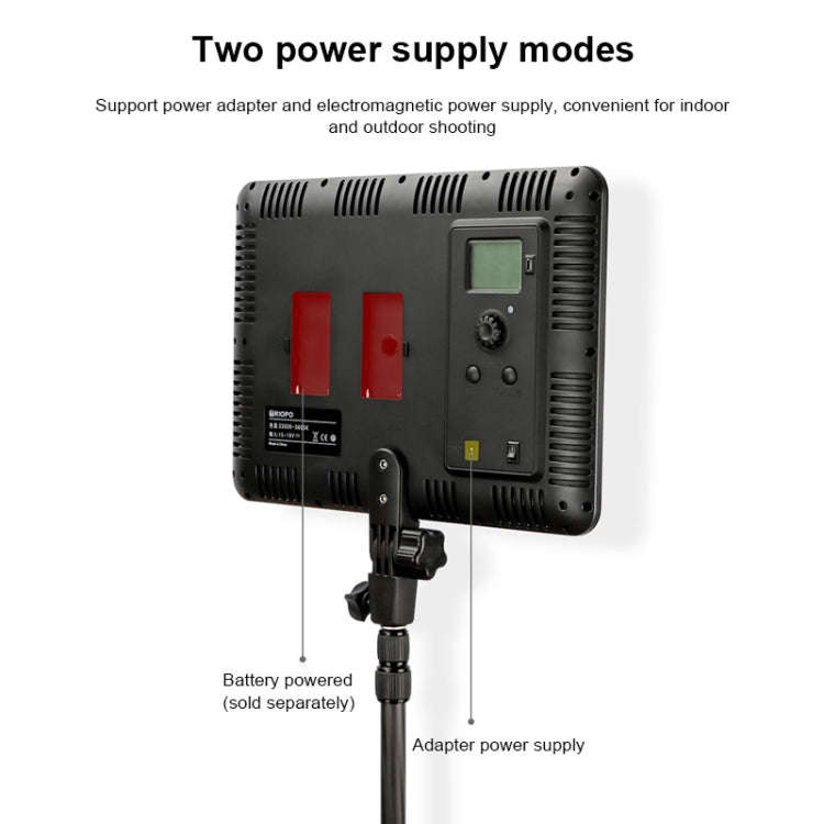 TRIOPO TTV-600 36+36W 5500-3200K 600 LEDs Flat Fill Light with Remote Control & Display