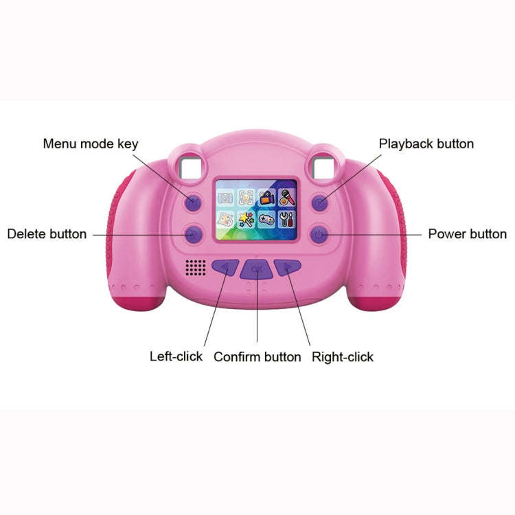 KC501 3 Million Pixels 2.0 inch HD Screen Digital Children Camera (Pink)