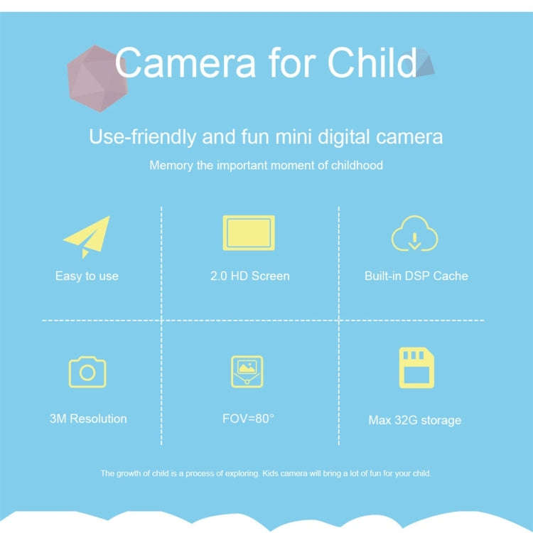 KC501 3 Million Pixels 2.0 inch HD Screen Digital Children Camera (Pink)