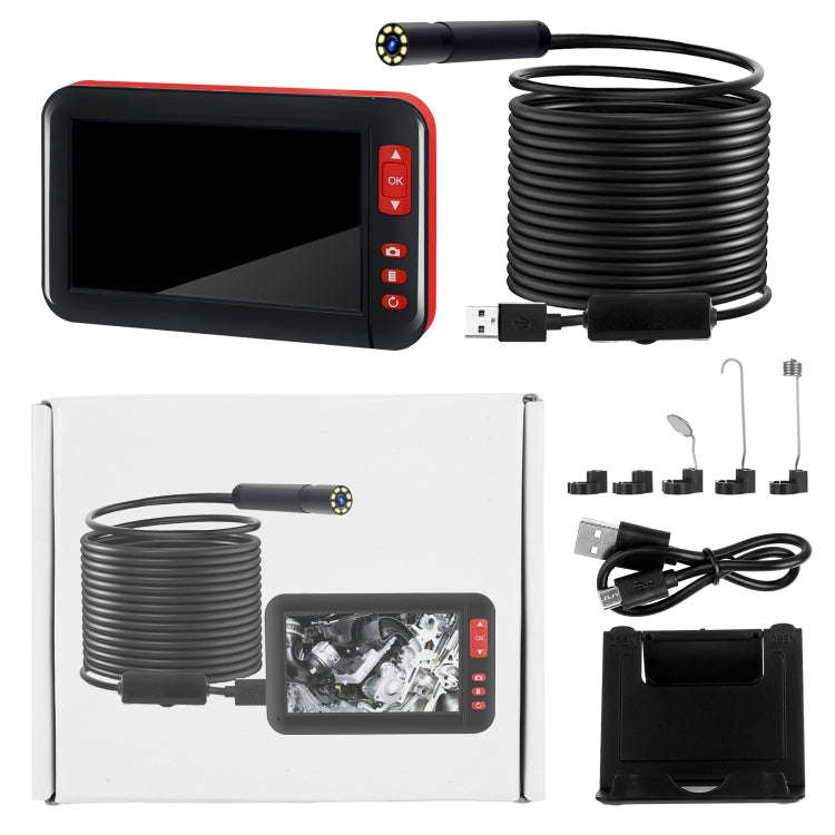 P20 4.3 Inch Screen Display HD1080P Inspection Endoscope with 8 LEDs, Length: 5m, Lens Diameter: ...