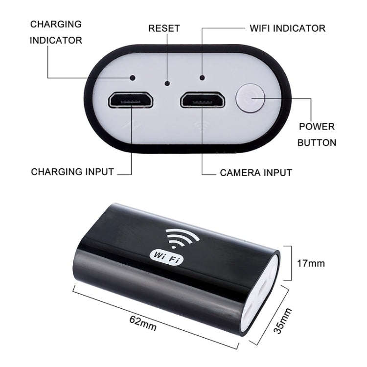F99 HD Mobile Phone Endoscope, 8mm Waterproof Pipe Endoscope, Wifi Version, Flexible Cord, Length...