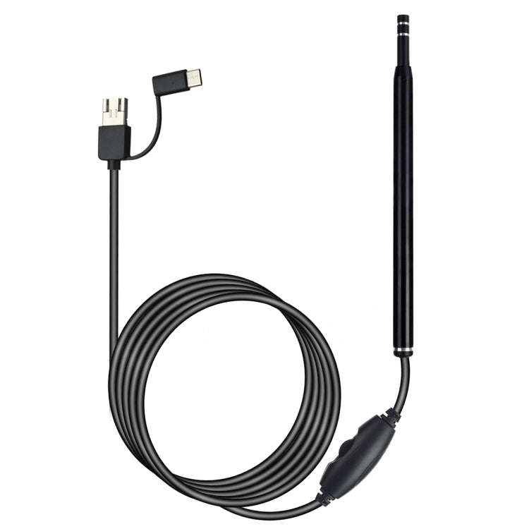 AN101 5.5mm Home Otoscope Three-in-One Ear Endoscope 30W HD Otoscope Visual Ear Picking Otoscope(...