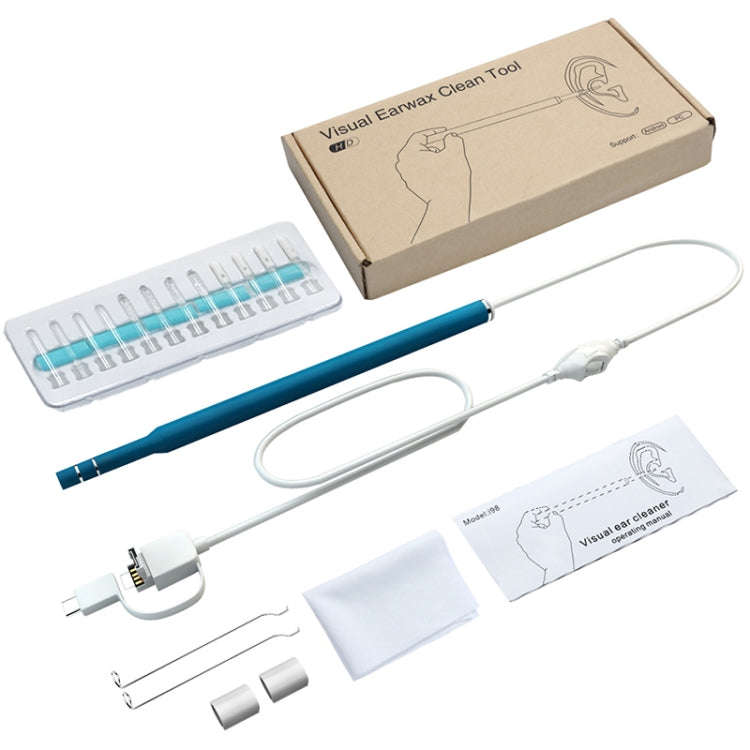 I98 1.3 Million HD Visual Earwax Clean Tool Endoscope Borescope with 6 LEDs, Lens Diameter: 5.5mm
