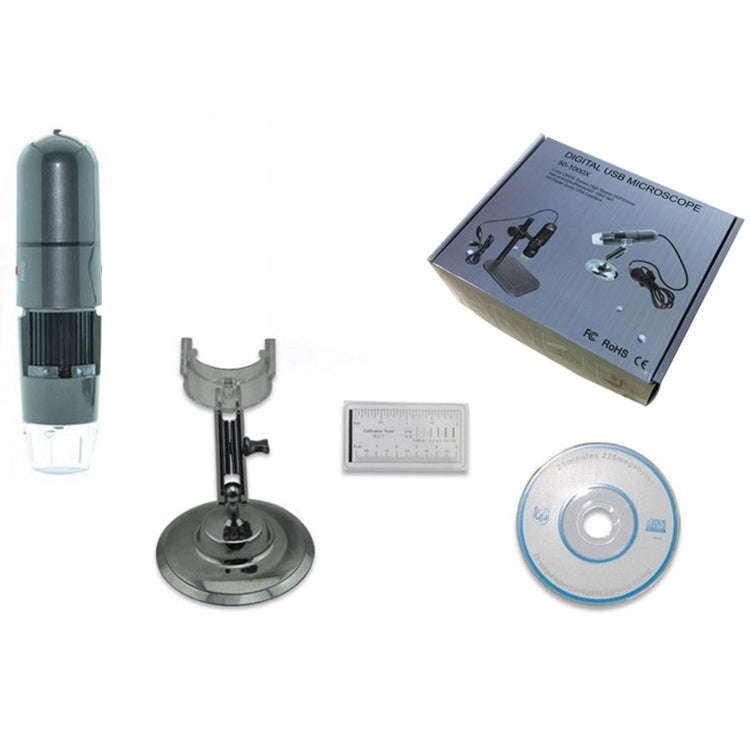 1000X Magnifier HD 0.3MP Image Sensor 3 in 1 USB Digital Microscope with 8 LED & Professional Stand