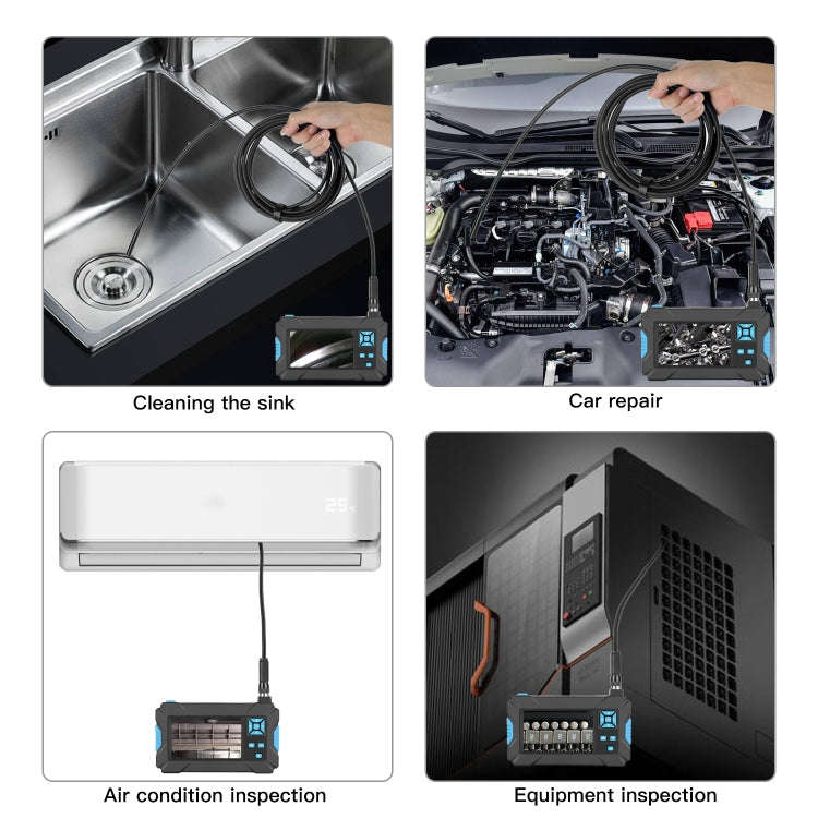 P30 5.5mm IP67 Waterproof 4.3 inch HD Portable Endoscope Hard Cable Industrial Endoscope, Cable L...