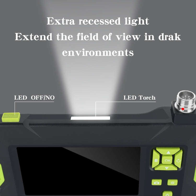 P30 8mm IP67 Waterproof 4.3 inch HD Portable Endoscope Hard Cable Industrial Endoscope, Cable Len...