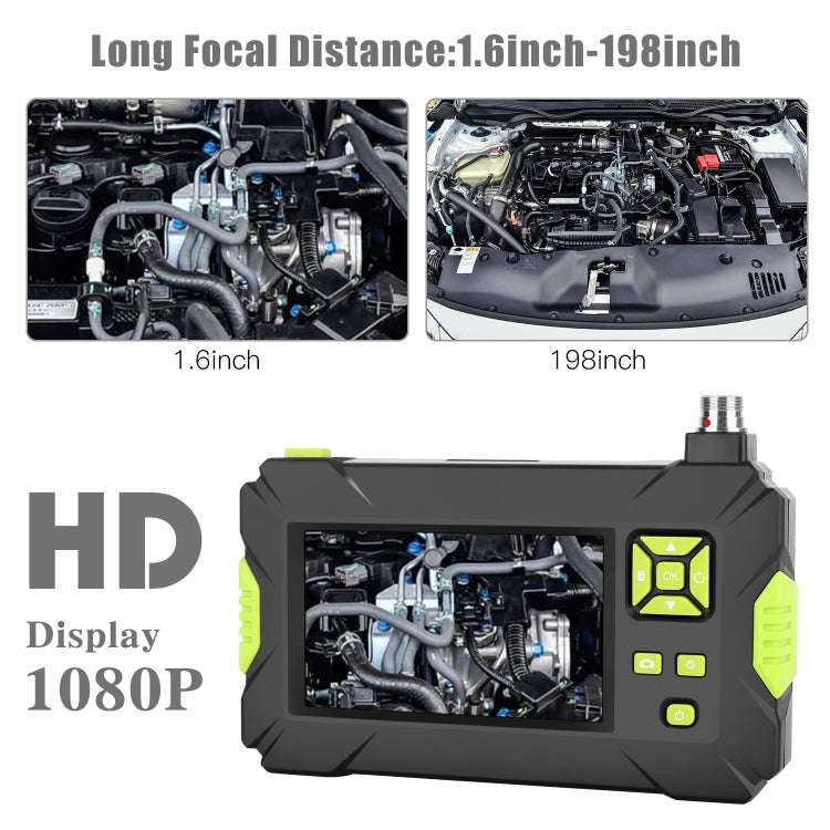 P30 8mm IP67 Waterproof 4.3 inch HD Portable Endoscope Hard Cable Industrial Endoscope, Cable Len...