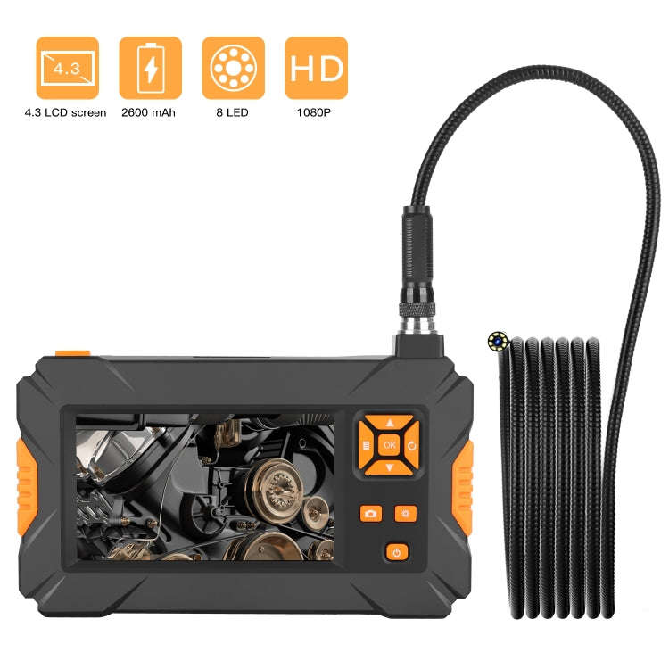 P30 8mm IP67 Waterproof 4.3 inch HD Portable Endoscope Snake Tube Industrial Endoscope, Cable Len...
