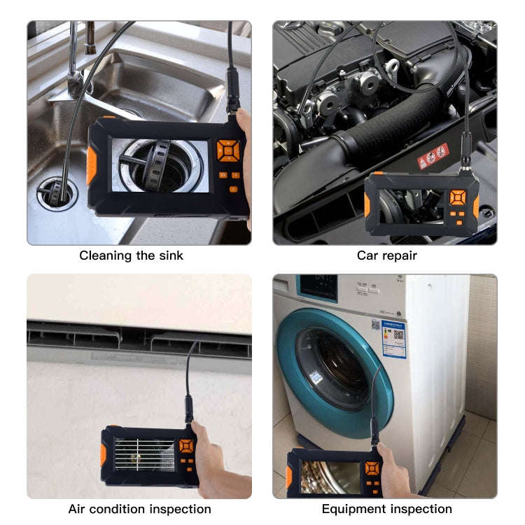 P30 8mm IP67 Waterproof 4.3 inch HD Portable Endoscope Snake Tube Industrial Endoscope, Cable Len...