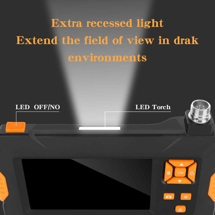 P30 8mm IP67 Waterproof 4.3 inch HD Portable Endoscope Snake Tube Industrial Endoscope, Cable Len...