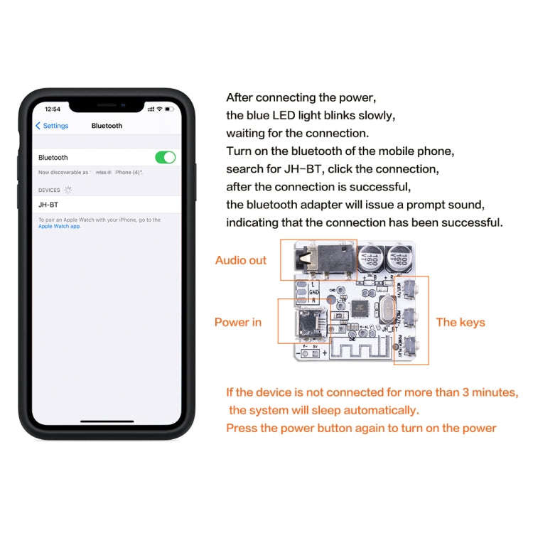 6966 DIY Bluetooth 5.0 Audio Receiver Board Module MP3 Lossless Player Wireless Stereo Music Ampl...