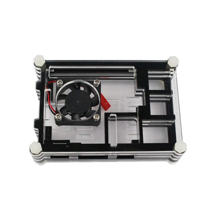 9 Layers Acrylic Box Shell Case with Cooling Fan for Raspberry pi 3(Black)