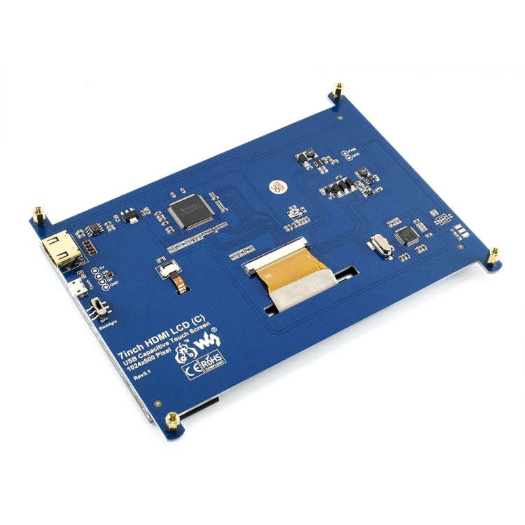 WAVESHARE 7 Inch HDMI LCD (C) 1024×600 Touch Screen  for Raspberry Pi Supports Various Systems