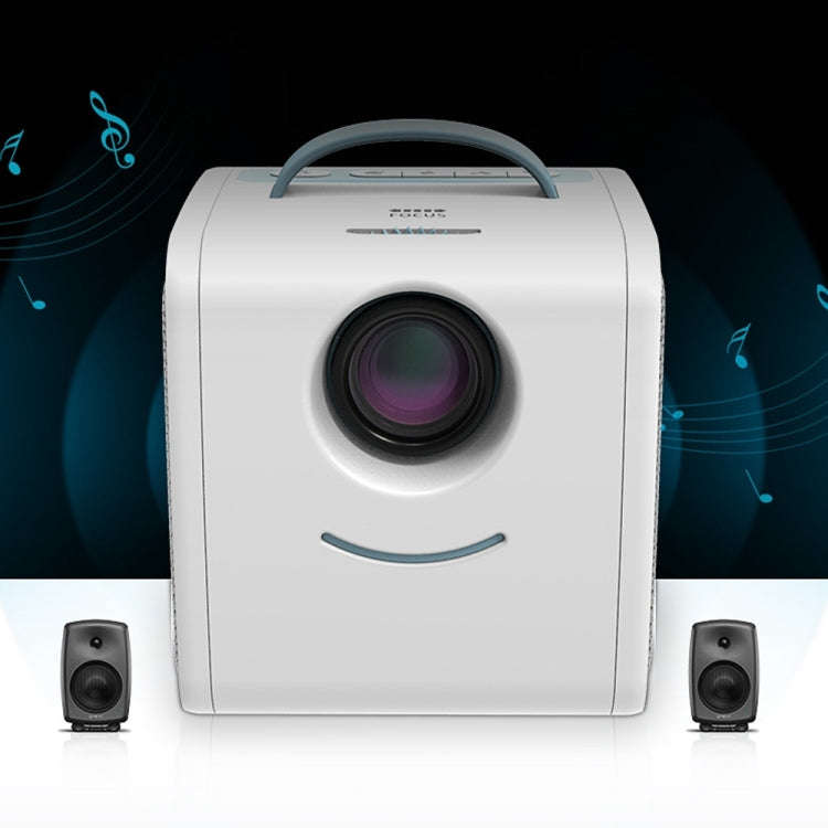 W-S1 10W Children Video Projector 30 Lumens HD 1080P LCD Technology, Support AV / USB / Mini SD C...