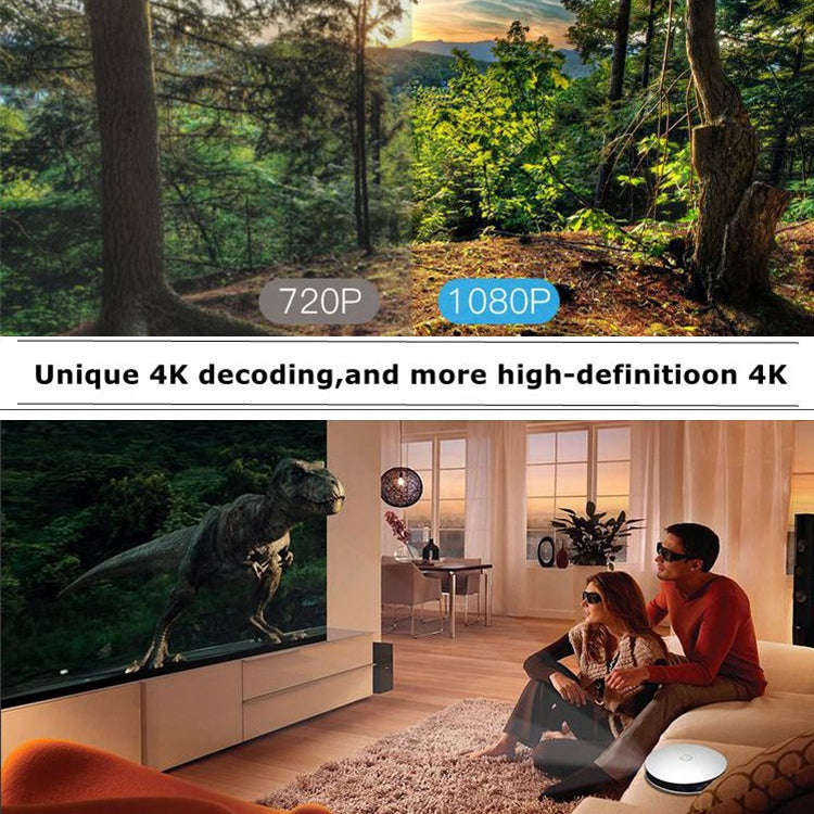 Wejoy DL-S9 220 Lumens 1280x720 720P Android 6.0 HD Bluetooth WiFi Smart Laser 3D Projector, Supp...