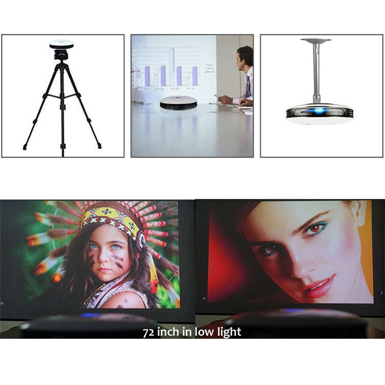 Wejoy DL-S9 220 Lumens 1280x720 720P Android 6.0 HD Bluetooth WiFi Smart Laser 3D Projector, Supp...