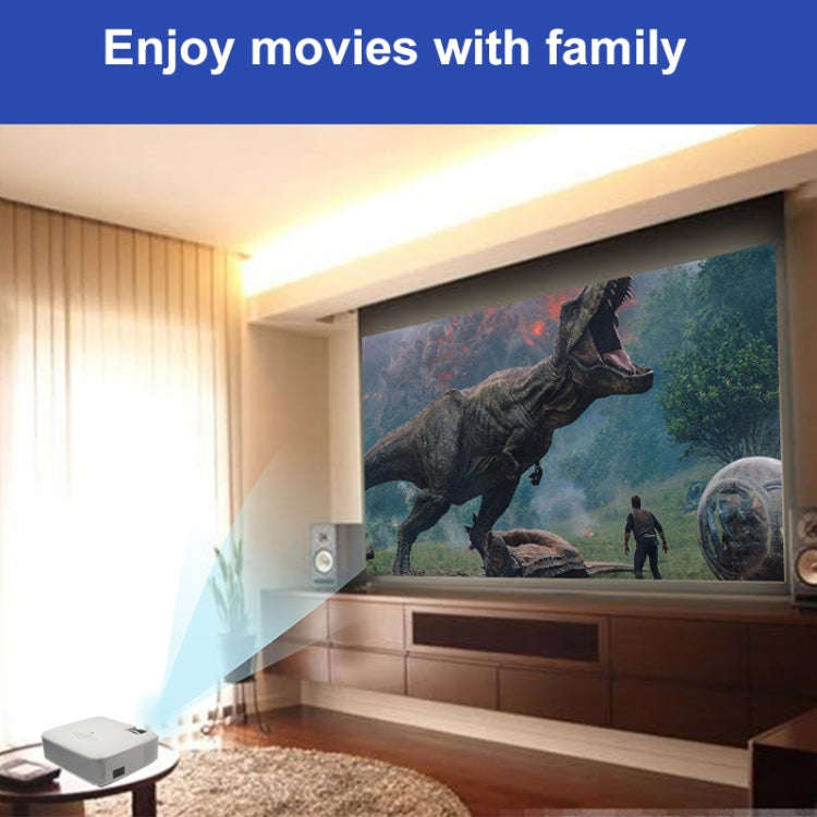 D40S 1600 Lumens Portable Home Theater LED HD Digital Projector (Silver)