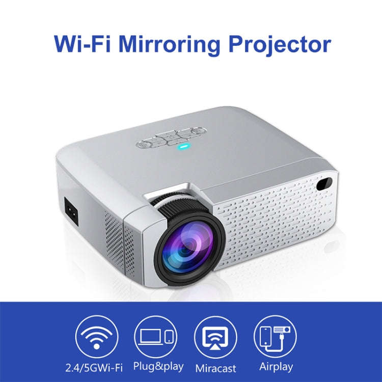 D40S 1600 Lumens Portable Home Theater LED HD Digital Projector (Silver)