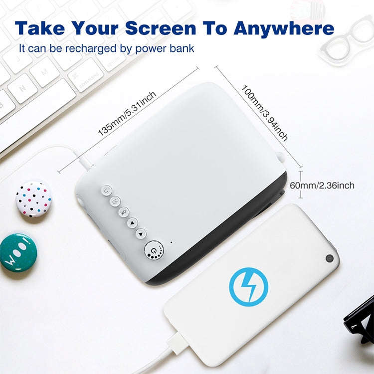 YG200 Portable LED Pocket Mini Projector AV SD HDMI Video Movie Game Home Theater Video Projector...