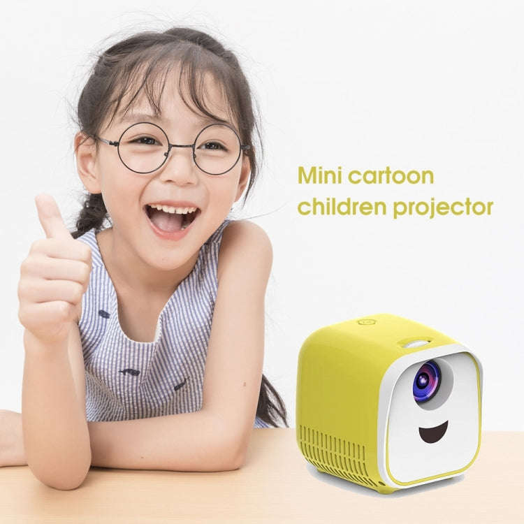 L1 Children Projector Mini LED Portable Home Speaker Projector, AU Plug(Black)