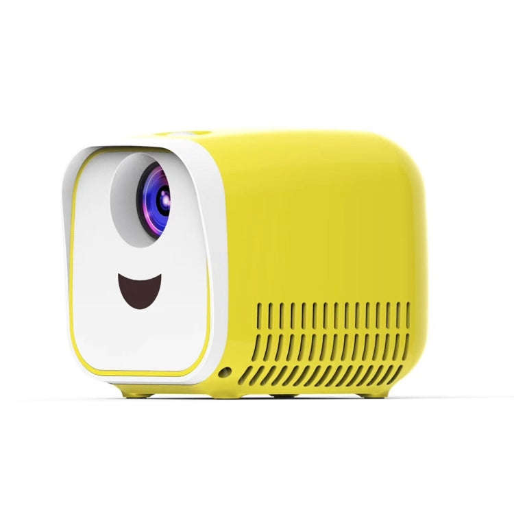 L1 Children Projector Mini LED Portable Home Speaker Projector, AU Plug(Yellow)