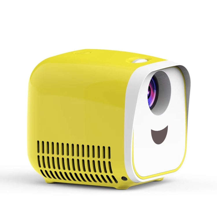 L1 Children Projector Mini LED Portable Home Speaker Projector, AU Plug(Yellow)