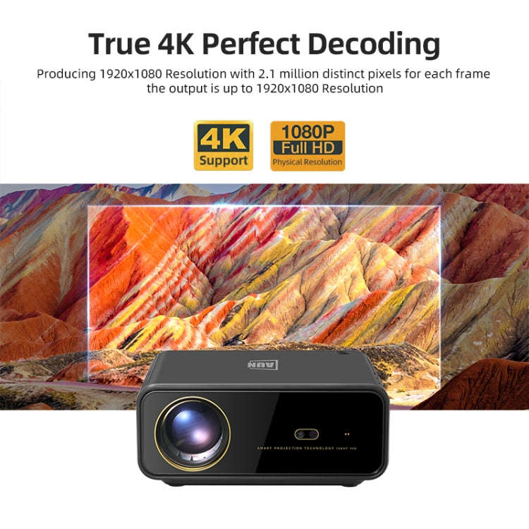 AUN U001 4K 18000 Lumens Portable Home Theater LED HD Digital Projector (US Plug)