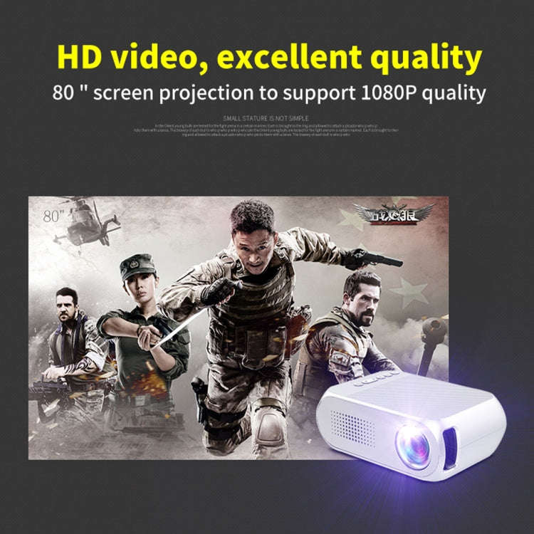 YG320 320*240 Mini LED Projector Home Theater, Support HDMI & AV & SD & USB(Silver)