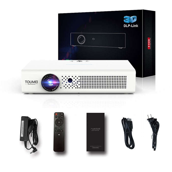 TOUMEI V6 3800 Lumens Android 6.0 3D Smart DLP Projector, 2GB+32GB, Support Dual Band WiFi / Blue...