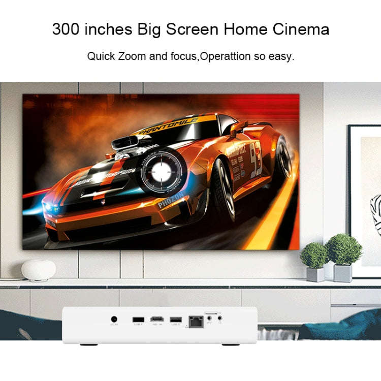 TOUMEI V6 3800 Lumens Android 6.0 3D Smart DLP Projector, 2GB+32GB, Support Dual Band WiFi / Blue...