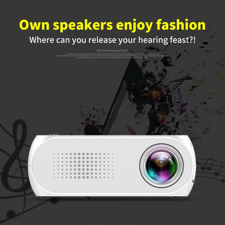 YG320 320*240 Mini LED Projector Home Theater, Support HDMI & AV & SD & USB (White)