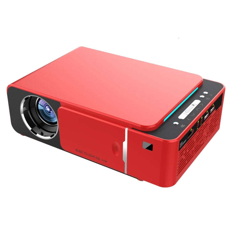 T6 2000ANSI Lumens 1080P LCD Mini Theater Projector, Phone Version, US Plug(Red)