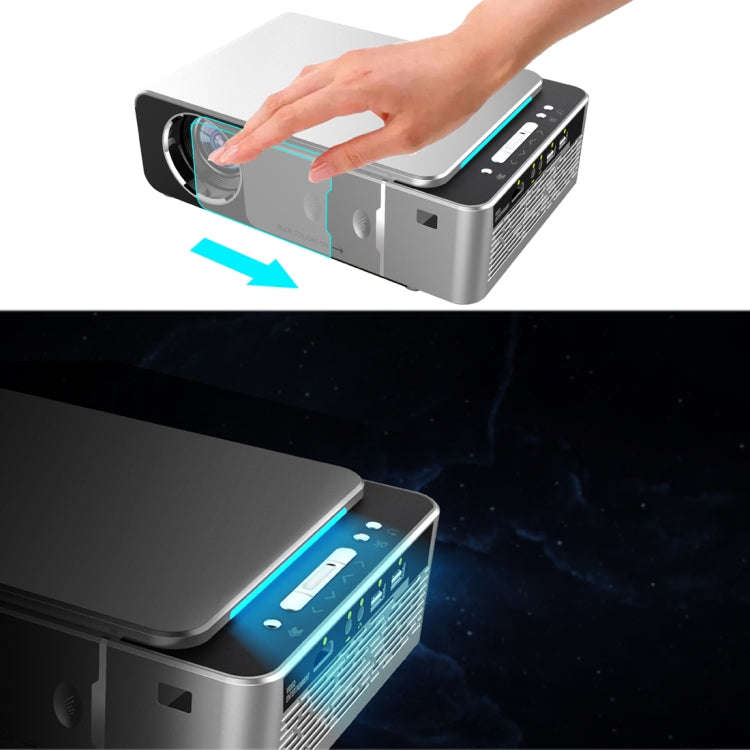 T6 2000ANSI Lumens 1080P LCD Mini Theater Projector, Phone Version, US Plug(Red)