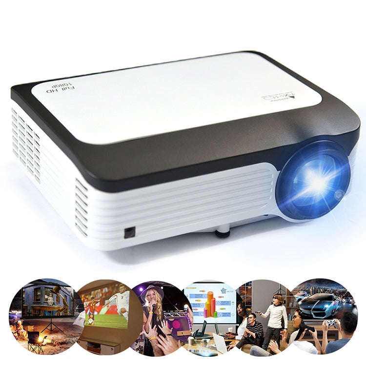 Wejoy L6 5 inch 200 ANSI Lumen 1920 x 1080P Android 6.0 HD Bluetooth 4.0 WiFi HD Smart Projector,...