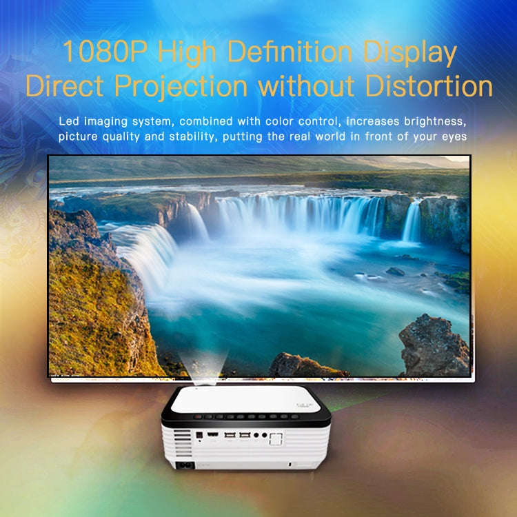Wejoy L6 5 inch 200 ANSI Lumen 1920 x 1080P Android 6.0 HD Bluetooth 4.0 WiFi HD Smart Projector,...