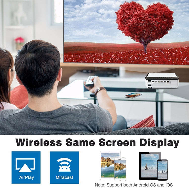 Wejoy L6 5 inch 200 ANSI Lumen 1920 x 1080P Android 6.0 HD Bluetooth 4.0 WiFi HD Smart Projector,...